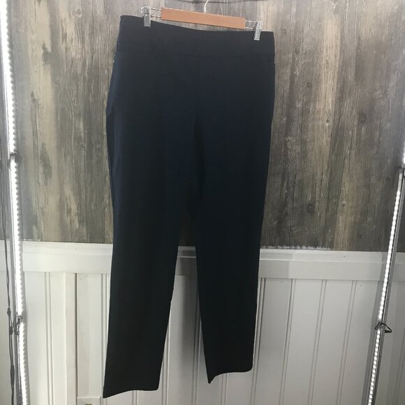 Chico's Pants - Chico's navy stretch pull-on dress pants size L new with tags
